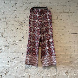 Loft Wide Leg Fluid Multi Color Pant | Size M